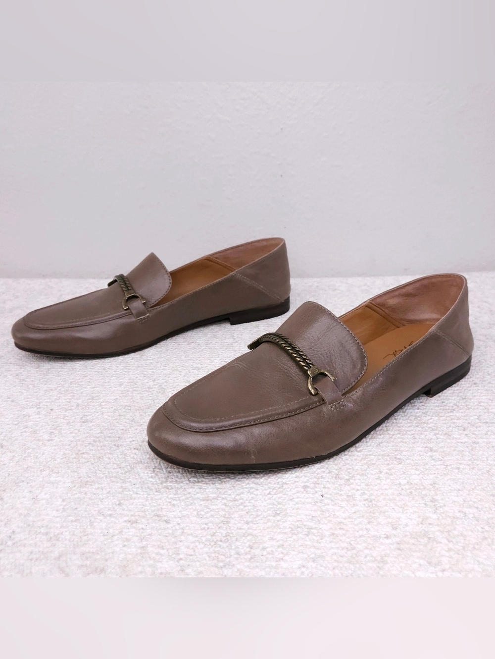 New! Patricia Nash Fia Loafers US 10 Brown Leather Slip-On Flats